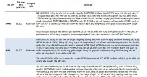 5 cổ phiếu bán lẻ định giá hấp dẫn, tiềm năng tăng trưởng cao
