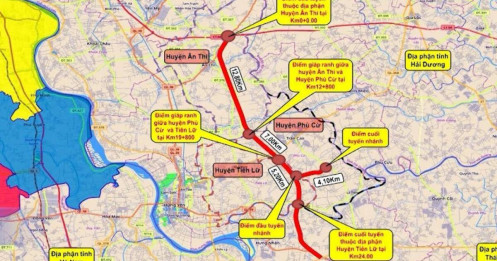 Địa ốc Hưng Yên hưởng lợi từ tuyến đường gần 3.000 tỷ đồng