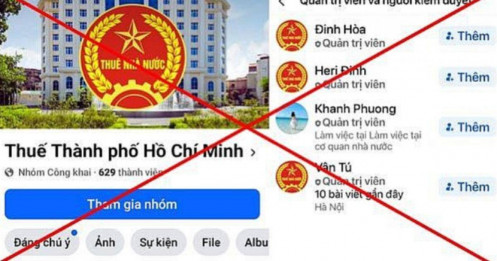 Fanpage của Thuế TP HCM bị giả mạo để lừa đảo