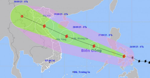 Tin mới nhất bão Bualoi giật cấp 14: Tốc độ 'khó hiểu', đường đi khó lường khi áp sát biển Bắc Trung Bộ