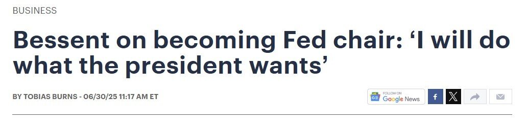 Bộ trưởng Tài chính Mỹ sẽ làm Chủ tịch Fed?