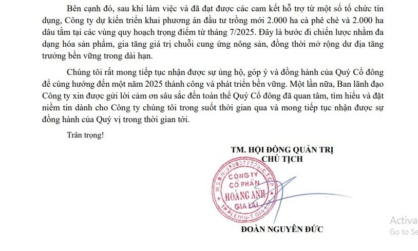 HAG muốn nâng kế hoạch lợi nhuận lên 1.500 tỷ đồng