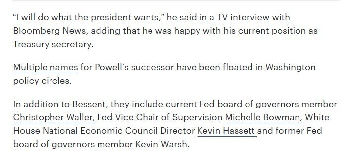 Bộ trưởng Tài chính Mỹ sẽ làm Chủ tịch Fed?