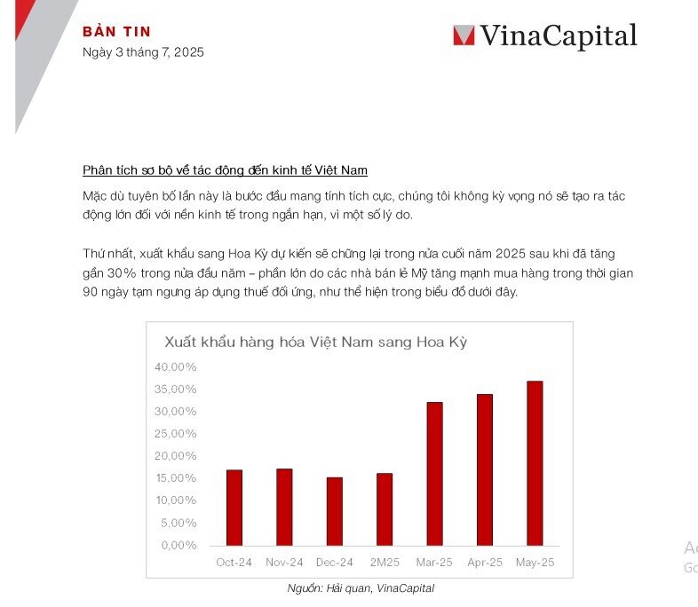 VinaCapital: "Chỉ cần thuế áp lên hàng Việt Nam không cao hơn 10% so với các nước khác, thì vẫn hút mạnh FDI"