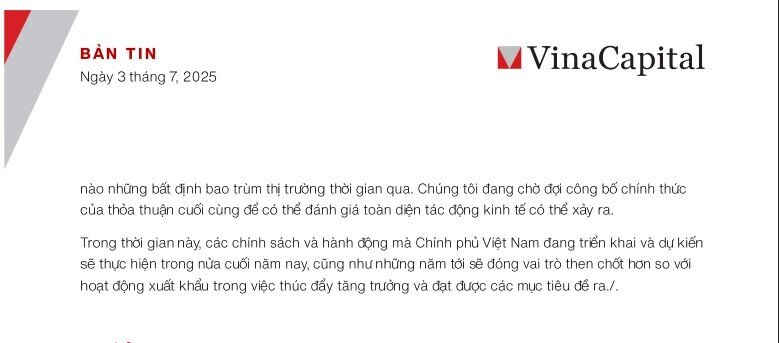 VinaCapital: "Chỉ cần thuế áp lên hàng Việt Nam không cao hơn 10% so với các nước khác, thì vẫn hút mạnh FDI"