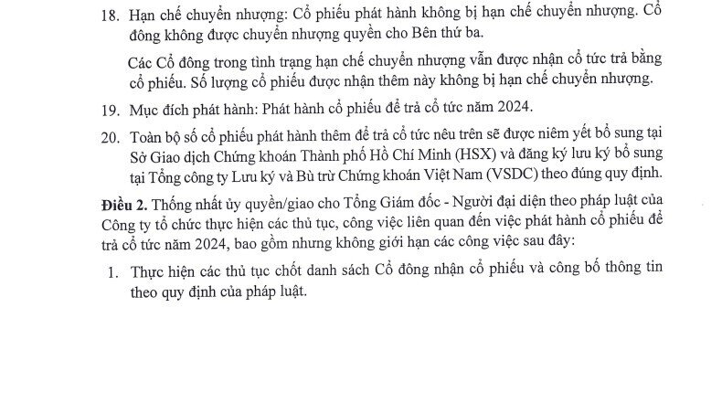 HHV chốt ngày đăng ký nhận cổ tức năm 2024 bằng cổ phiếu