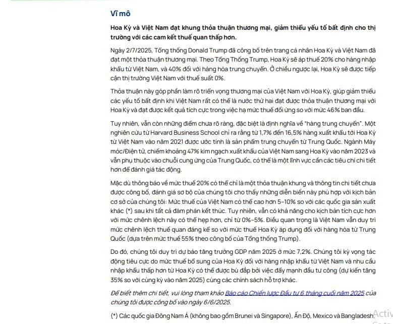 Hoa Kỳ và Việt Nam đạt khung thỏa thuận thương mại, cổ phiếu ngành nào sẽ hưởng lợi?