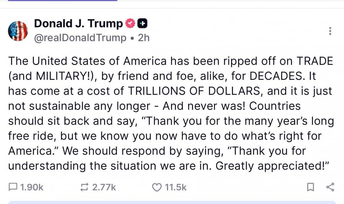 Trump nói thêm chính sách thuế quan của Mỹ