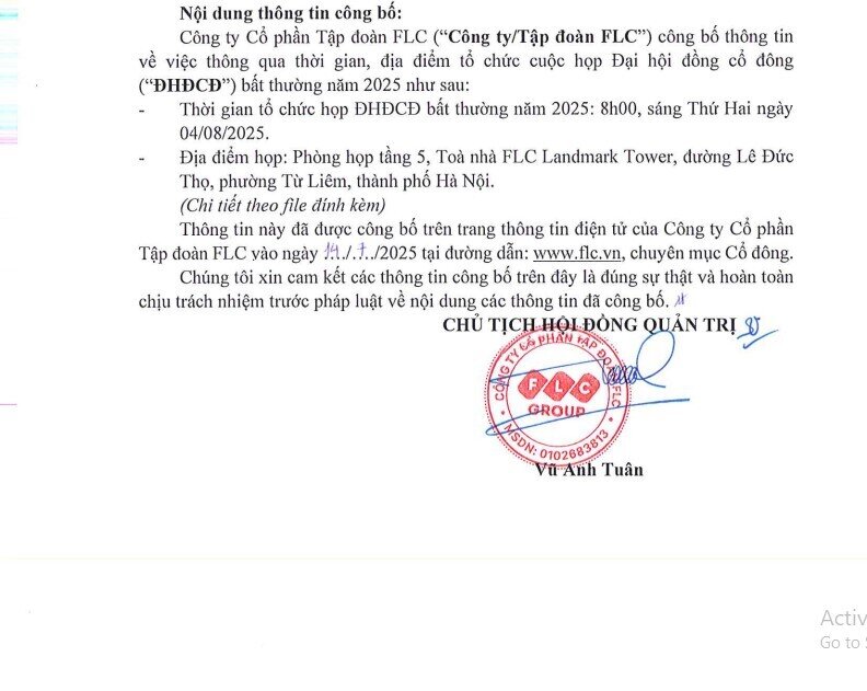 Kết thúc xét xử vụ án Trịnh Văn Quyết, Tập đoàn FLC triệu tập ĐHĐCĐ bất thường