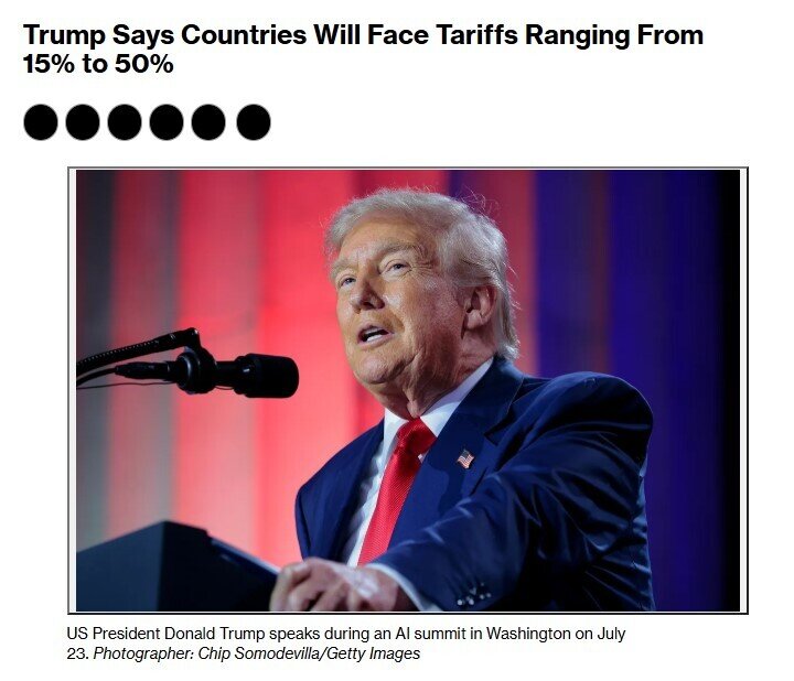 Ông Trump: Các nước sẽ phải đối mặt mức thuế đối ứng từ 15% đến 50%