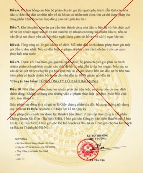 UBCKNN cảnh báo nhà đầu tư về văn bản giả mạo văn bản của Bộ Tài chính