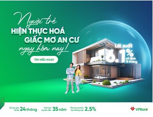 VPBank thêm ưu đãi lãi suất cho người trẻ vay mua nhà