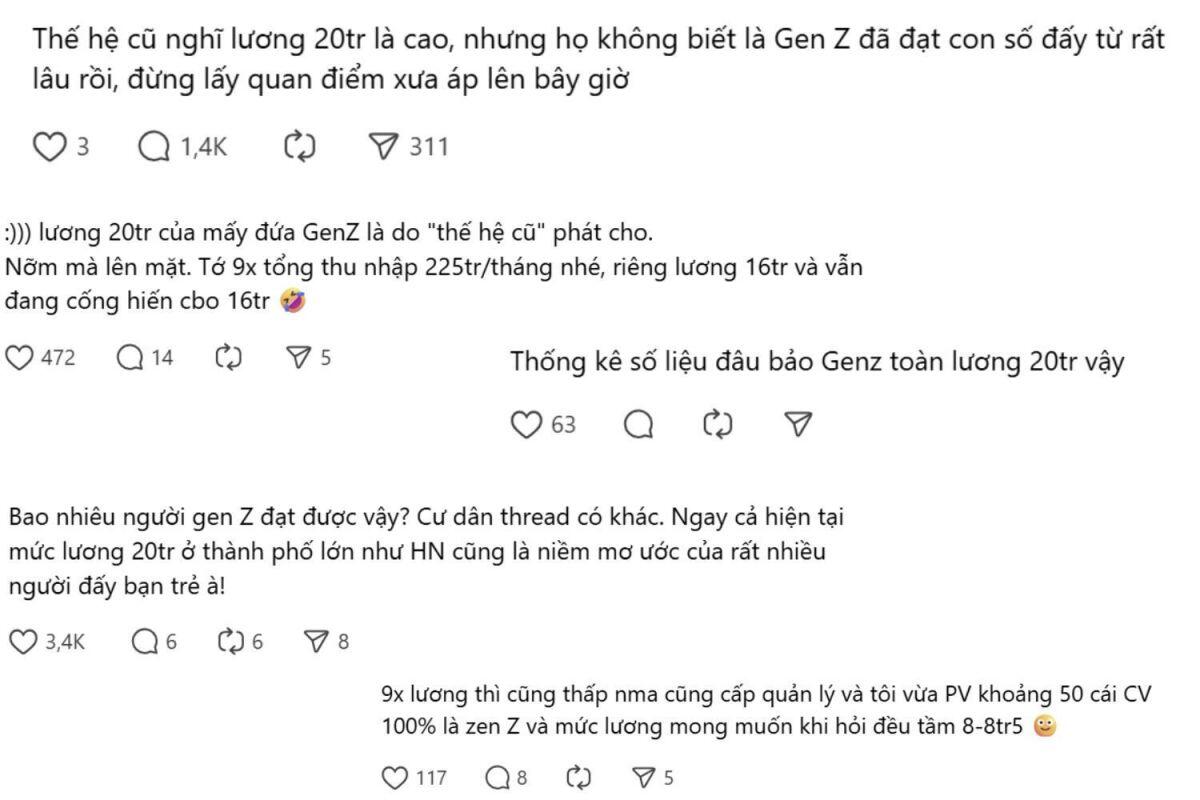 Ồn ào "lương 20 triệu" giữa Gen Z và thế hệ trước: Người trẻ đang theo đuổi điều gì?