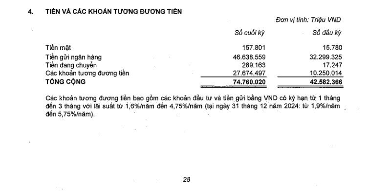 Vingroup đang có lượng tiền nhiều chưa từng thấy