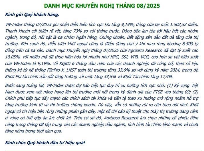 6 cổ phiếu đầu ngành được CTCK ‘chọn mặt gửi vàng’ trong tháng 8