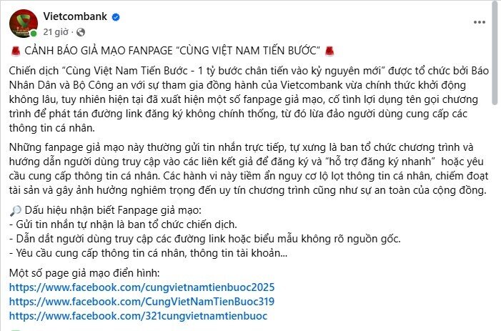 VCB, TCB, VPB...đồng loạt phát cảnh báo mới