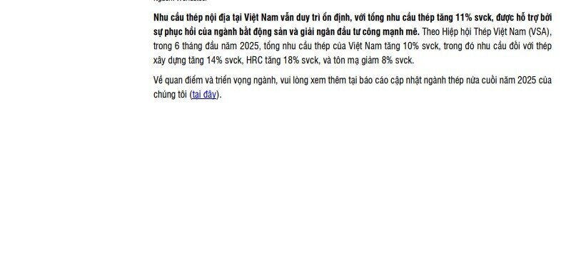 Hòa Phát (HPG) sẽ lãi sau thuế 9.500 tỷ trong nửa cuối năm 2025