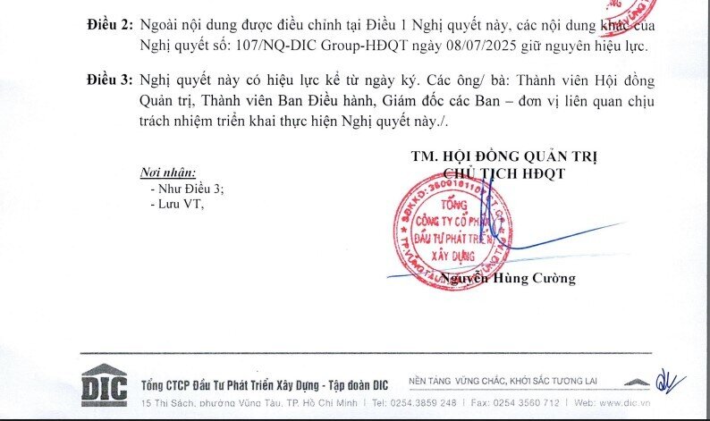 DIC Corp điều chỉnh kế hoạch chào bán 150 triệu cổ phiếu ra công chúng