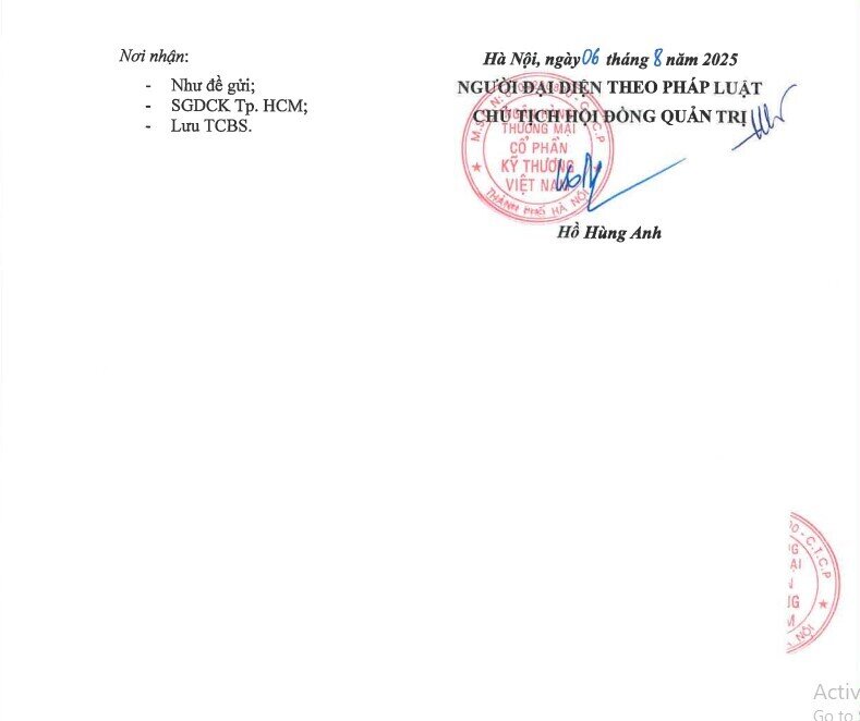 Techcombank nâng vốn điều lệ lên gần 71.000 tỷ đồng