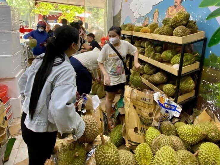 Sầu riêng giá rẻ 'đổ bộ' Hà Nội, 1 ngày bán gần 3 tấn