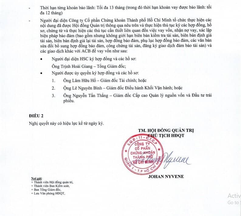 HCM nâng hạn mức tín dụng tại ACB lên 6.000 tỷ đồng