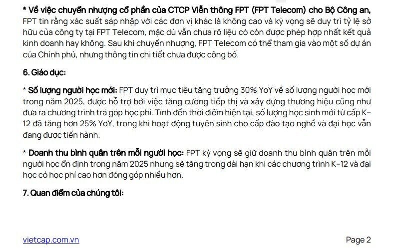 FPT điều chỉnh giảm kế hoạch tăng trưởng lợi nhuận năm 2025 xuống 18-19%