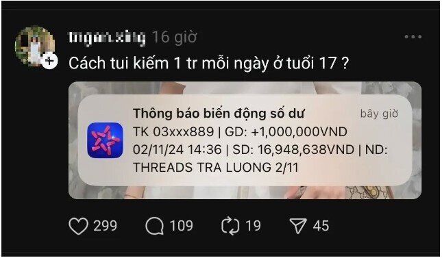 MXH Threads trả lương hàng chục triệu cho người dùng: Thực hư ra sao?