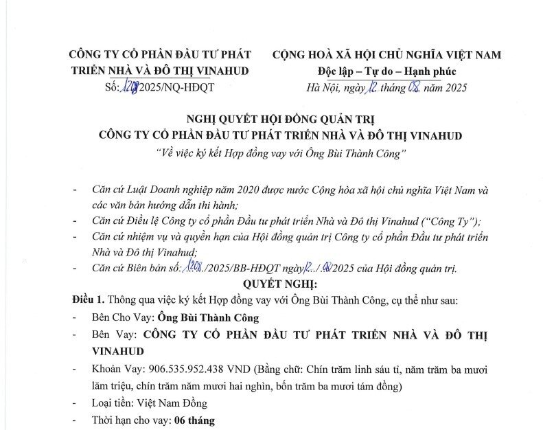Một cá nhân cho doanh nghiệp BĐS vay hơn 900 tỷ đồng