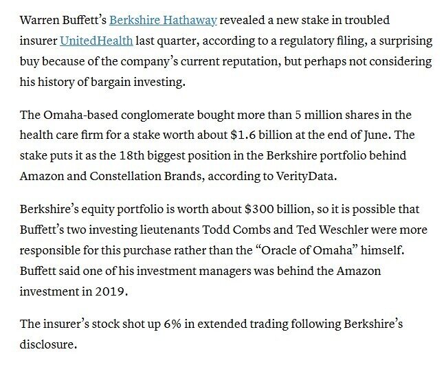 Warren Buffett bất ngờ đặt cược 1,6 tỷ đô vào doanh nghiệp đang lao dốc
