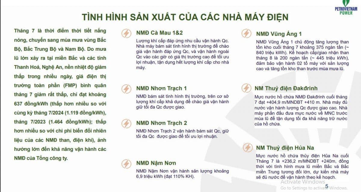 PV Power (POW) thu hơn 20.600 tỷ từ bán điện sau 7 tháng