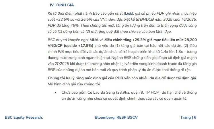Một cổ phiếu BĐS được khuyến nghị mua, kỳ vọng tăng 16%