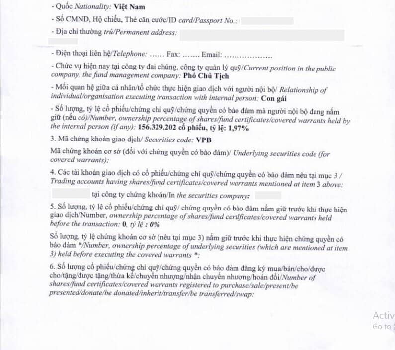Hai con gái Phó Chủ tịch VPBank đăng ký mua 40 triệu mua cổ phiếu