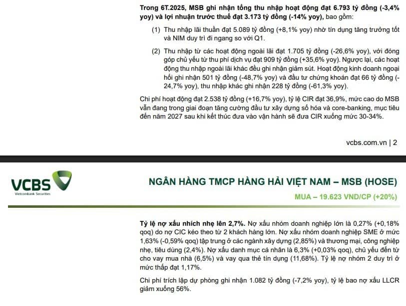 Một mã ngân hàng 'sáng giá' được khuyến nghị mua, kỳ vọng tăng gần 9%
