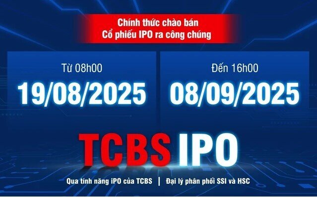 TCBS mở đăng ký mua cổ phiếu IPO từ 19/08