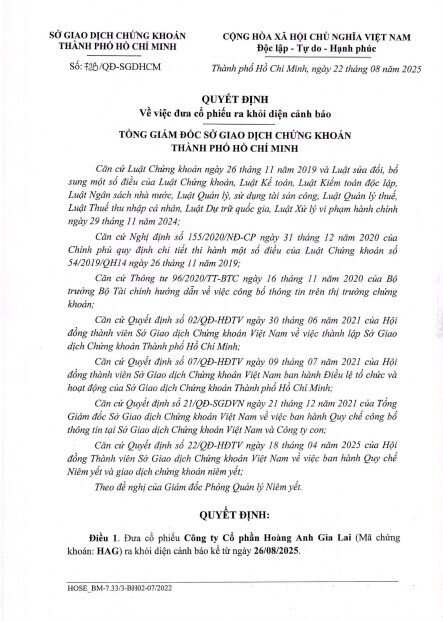 Thoát diện cảnh báo, cổ phiếu HAG sắp “hồi sinh” margin?