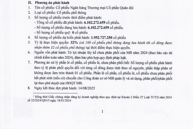 MBB nâng vốn điều lệ lên gần 81.000 tỷ đồng