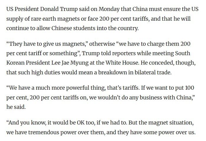 Ông Trump bất ngờ dọa áp thuế 200% với Trung Quốc