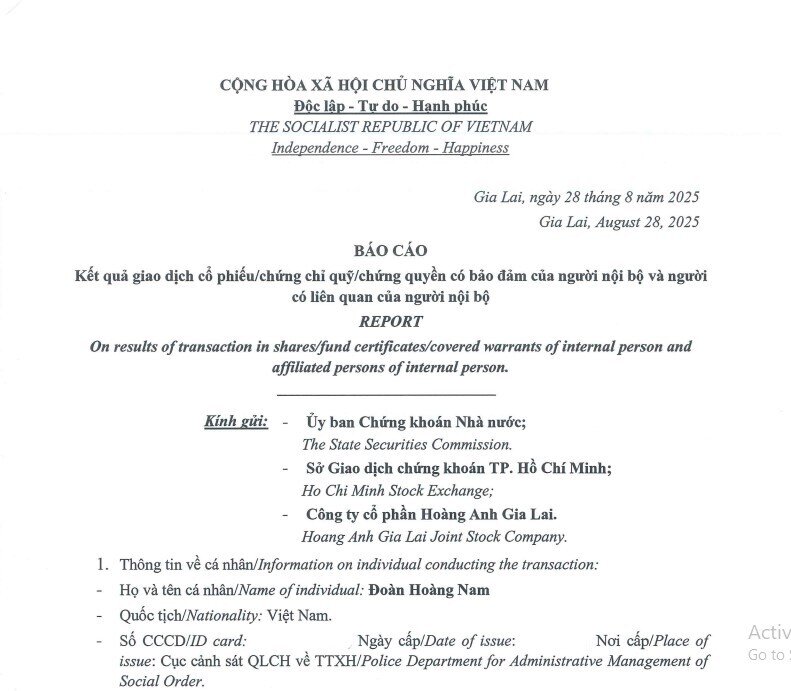 Con trai bầu Đức mua thành công 25 triệu cổ phiếu HAG đã đăng ký