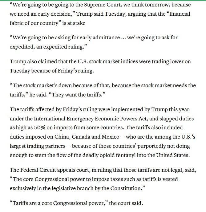 Ông Trump: Mỹ sẽ ‘trở thành quốc gia thế giới thứ ba’ nếu mất đi thuế quan