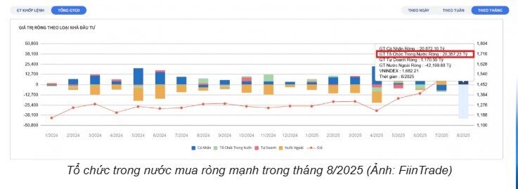 Dòng tiền nội giúp VnIndex thăng hoa trong tháng 8?