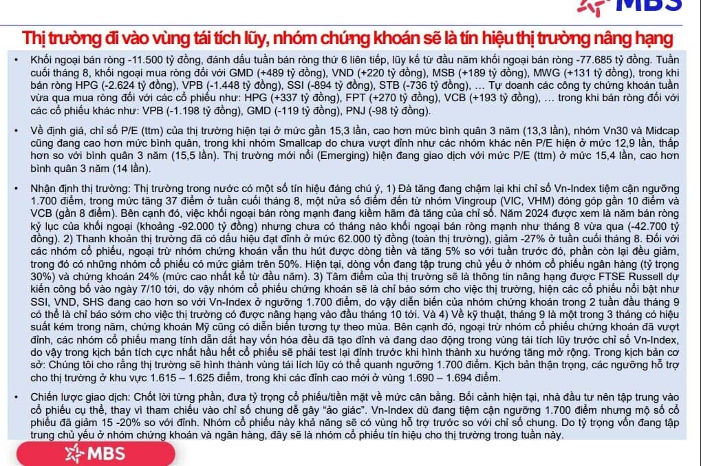 Cổ phiếu chứng khoán sẽ trở thành chỉ báo sớm cho việc TTCK nâng hạng?