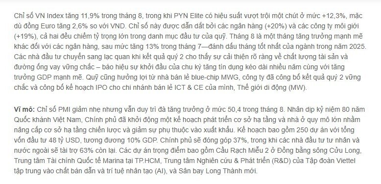 Những cổ phiếu giúp quỹ ngoại PYN Elite Fund thắng lớn
