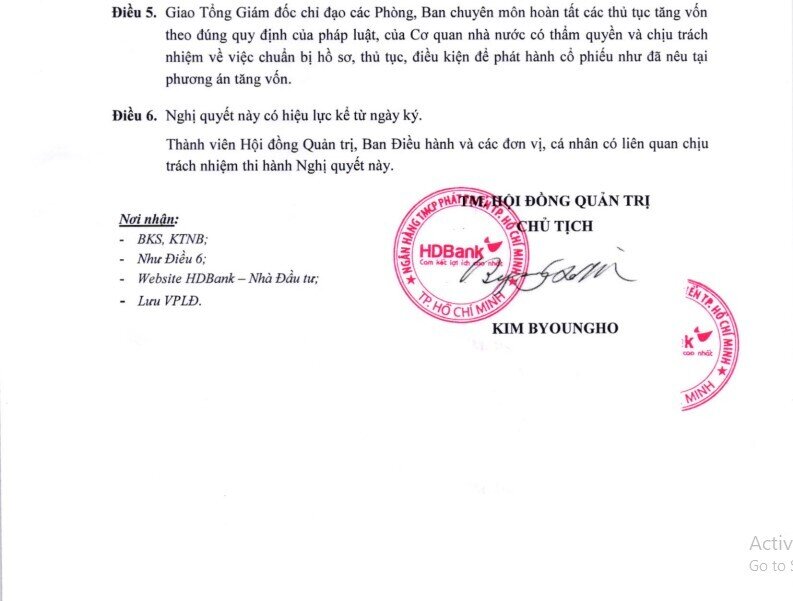 HDBank sẽ tăng vốn điều lệ thêm gần 3.500 tỷ đồng