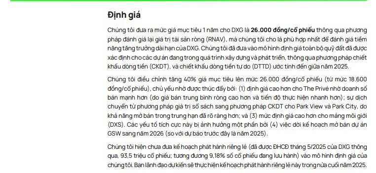 Doanh số bán hàng của DXG sẽ vượt 40.000 tỷ đồng giai đoạn 2025 - 2027