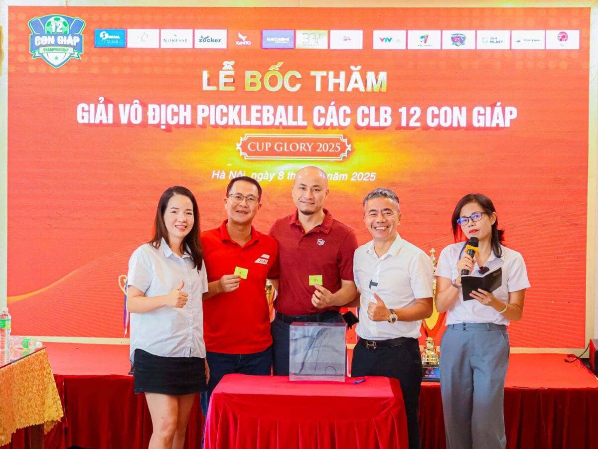 Giải Vô địch Pickleball các CLB 12 Con giáp - Cup Glory 2025: Công bố kết quả bốc thăm, chia bảng đấu minh bạch và đầy tính cạnh tranh