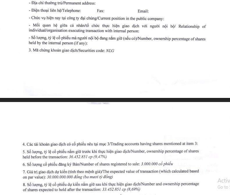 Chủ tịch Nam Long muốn bán thêm 3 triệu cổ phiếu