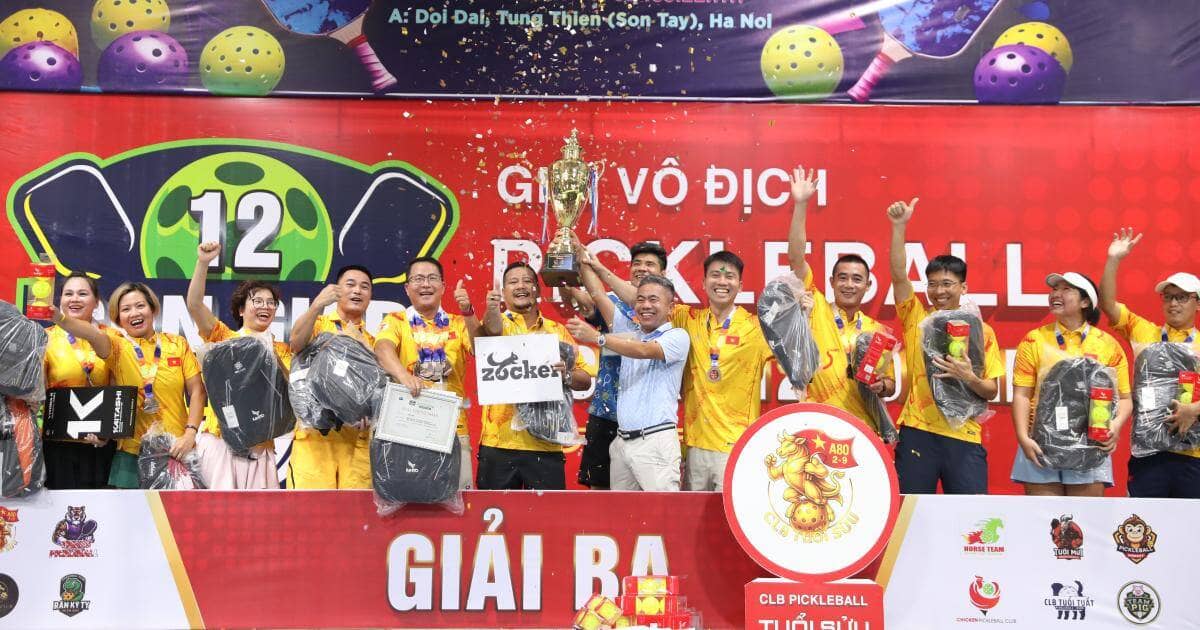 CLB  tuổi Tý xuất sắc giành ngôi Vô địch Pickleball các CLB 12 Con giáp - Cup Glory 2025