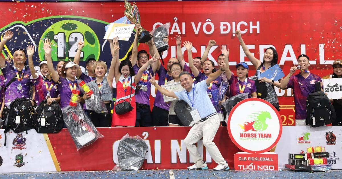 CLB  tuổi Tý xuất sắc giành ngôi Vô địch Pickleball các CLB 12 Con giáp - Cup Glory 2025