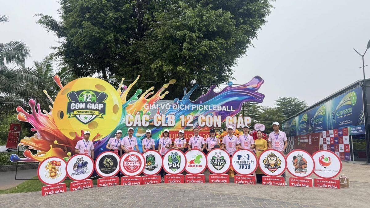 CLB  tuổi Tý xuất sắc giành ngôi Vô địch Pickleball các CLB 12 Con giáp - Cup Glory 2025