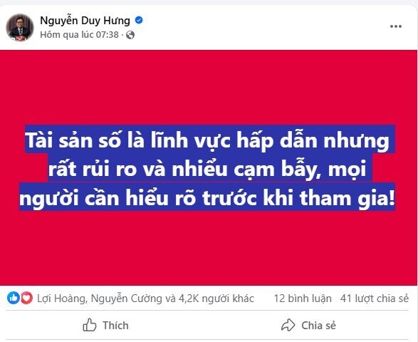 Chủ tịch SSI: Tài sản số hấp dẫn nhưng rất rủi ro và nhiều cạm bẫy